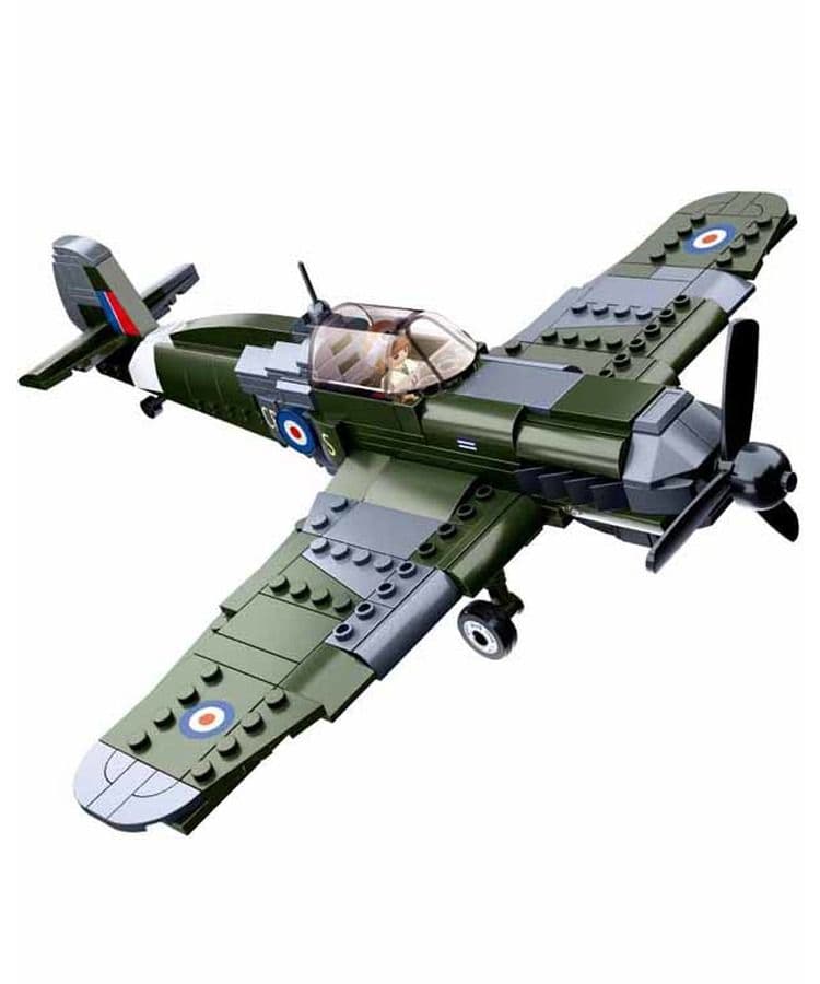 Kombat UK Sluban British RAF Spitfire Building Blocks Set - B0712