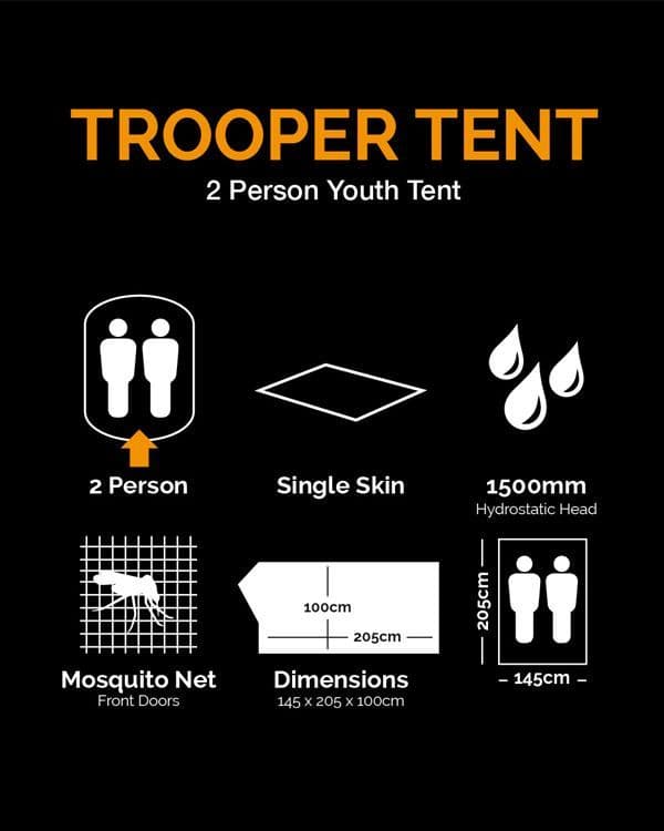 Kombat UK Trooper 2 Man Tent - BTP