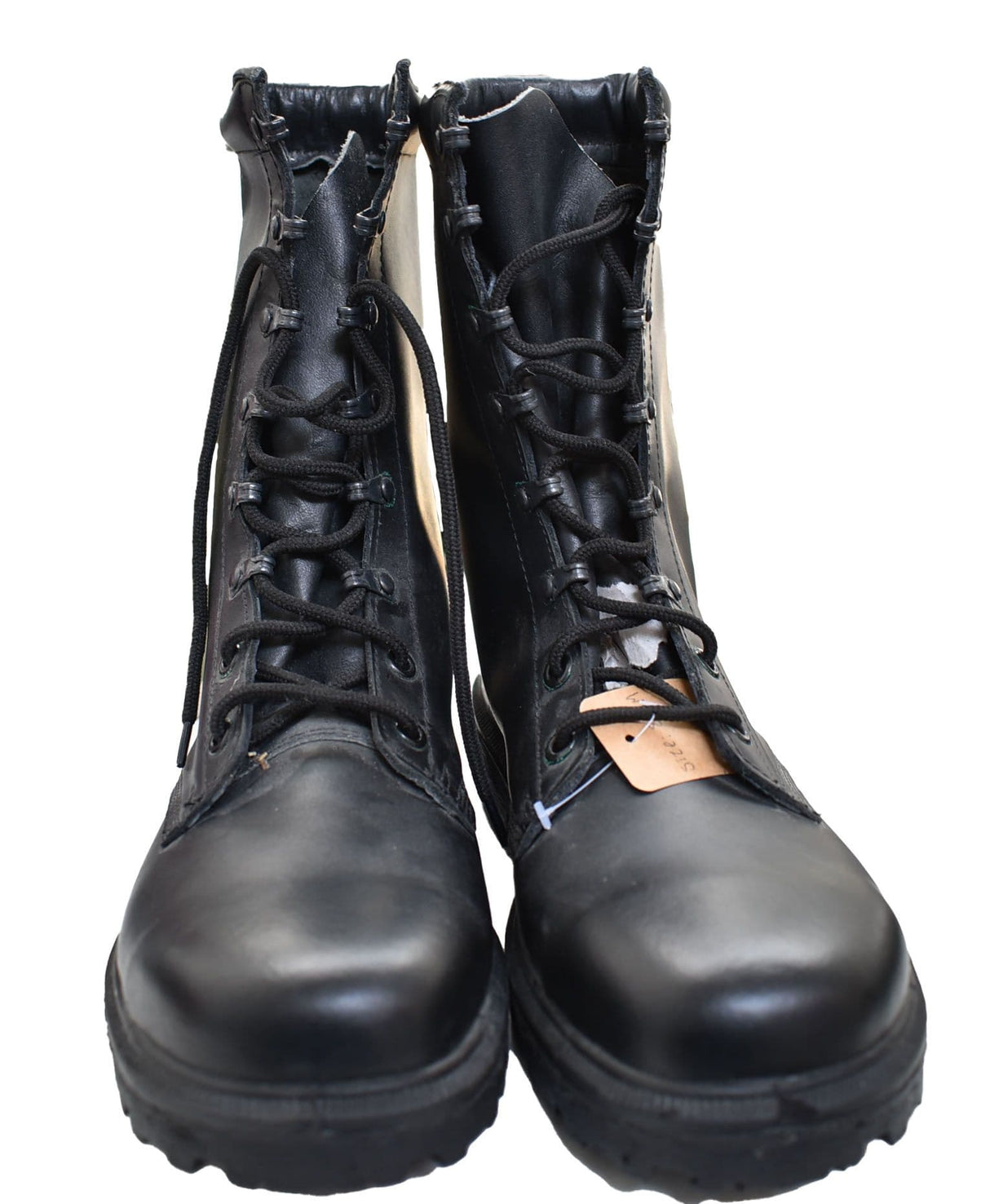 Military Style Black Steel Toe Cap Boots
