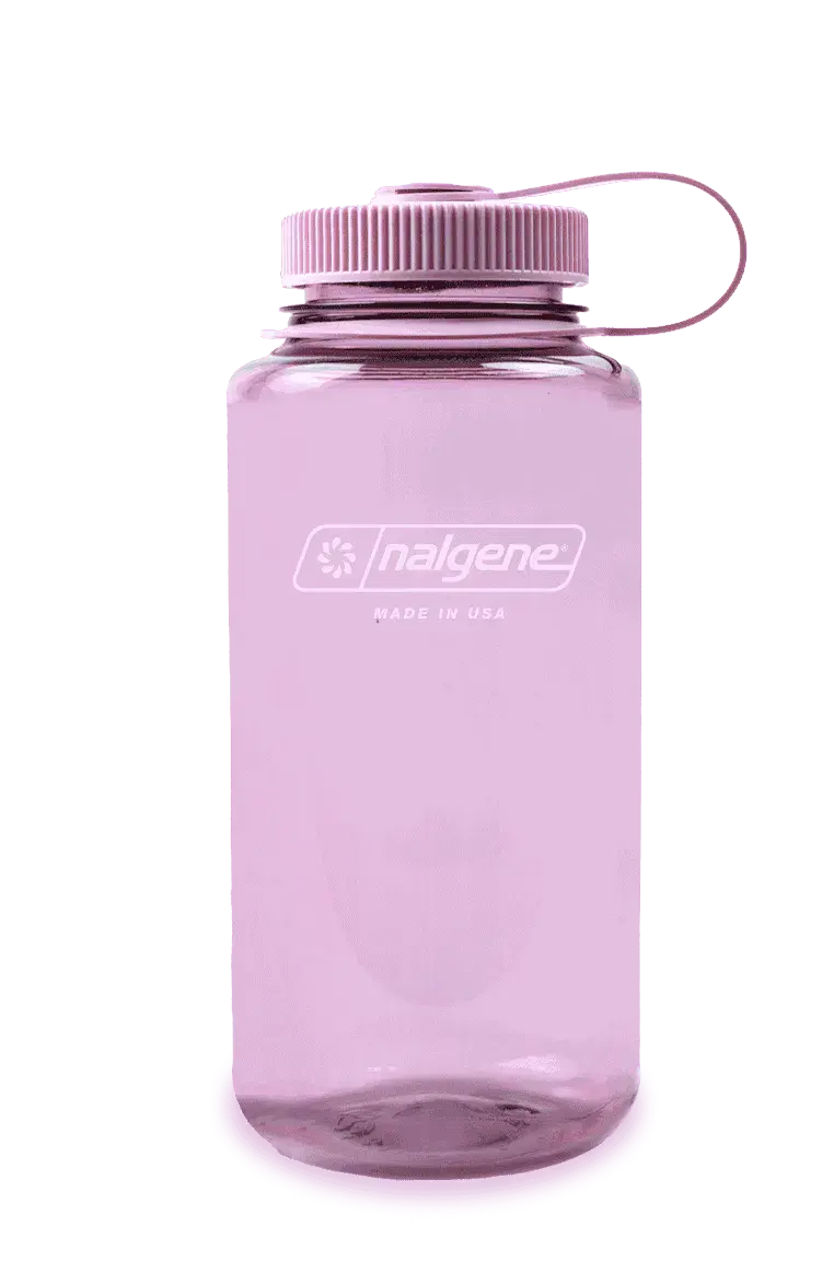 Nalgene 32oz / 1L Wide Mouth Sustain Water Bottle - Monochrome Cherry Blossom