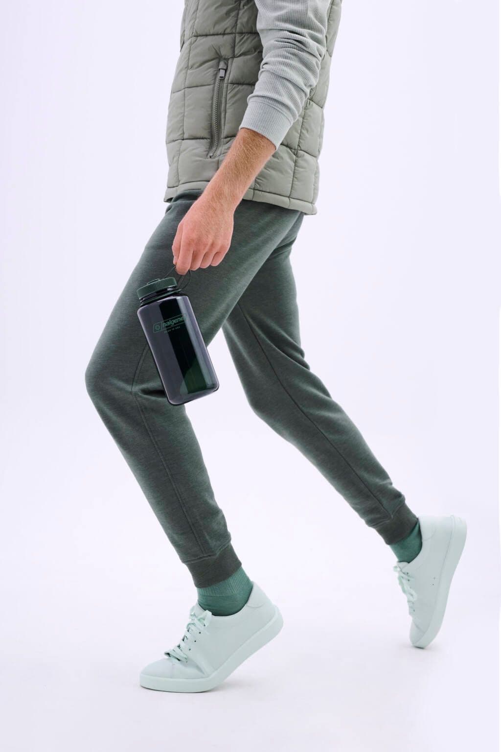 Nalgene 32oz / 1L Wide Mouth Sustain Water Bottle - Monochrome Jade