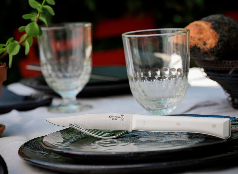 Opinel Set of 4 White VittEr Facette Table Knives