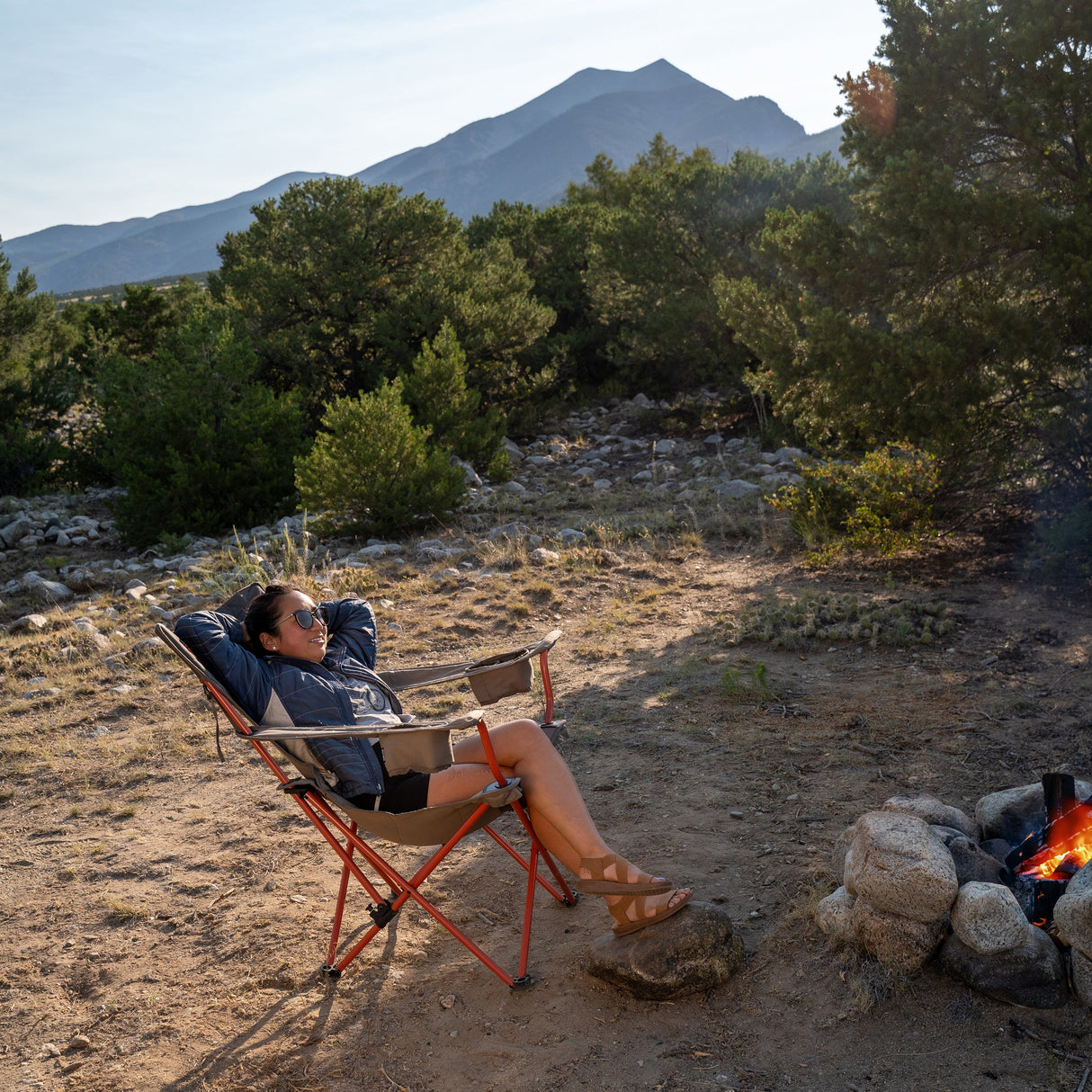 Kelty Deluxe Lounge Single Camp Chair - Bungee Cord/Beluga