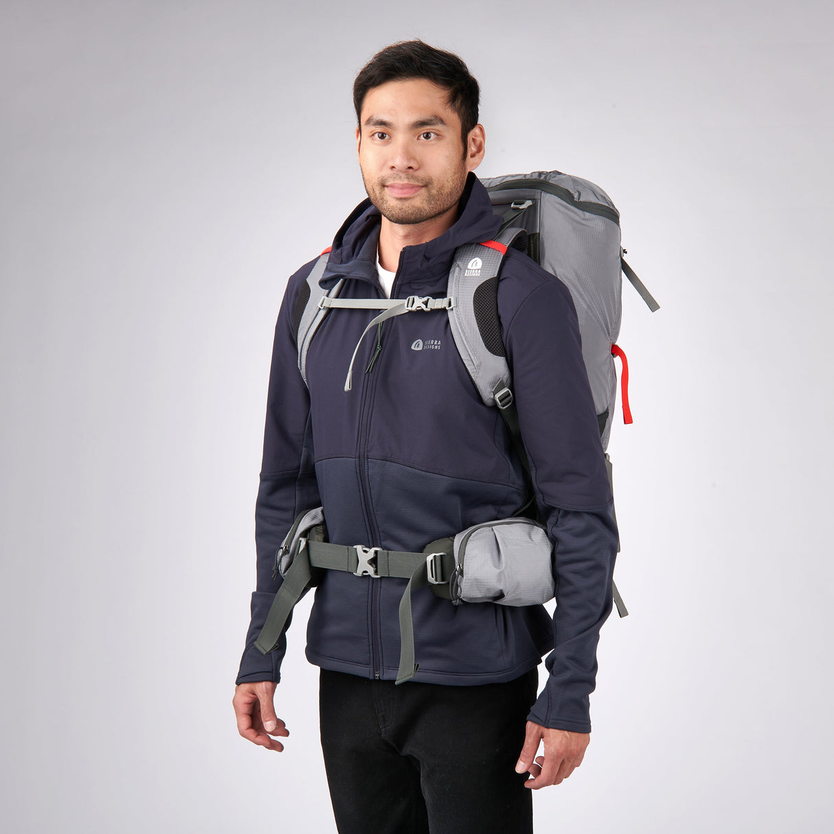 Sierra Designs Flex Trail 40L-60L Backpack Bag - Wild Dove/Peat