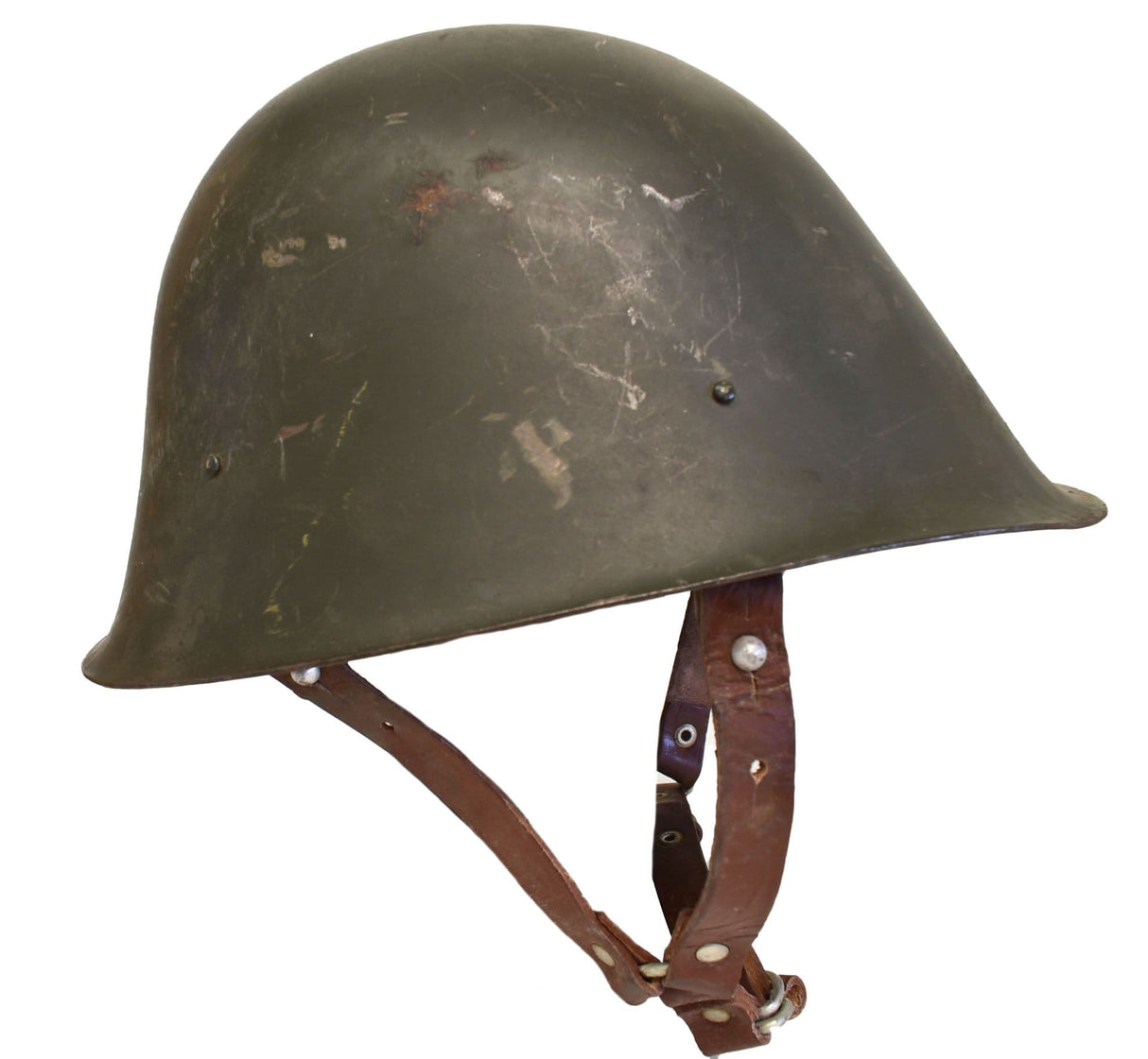 Romanian Army M73 Olive Steel Helmet