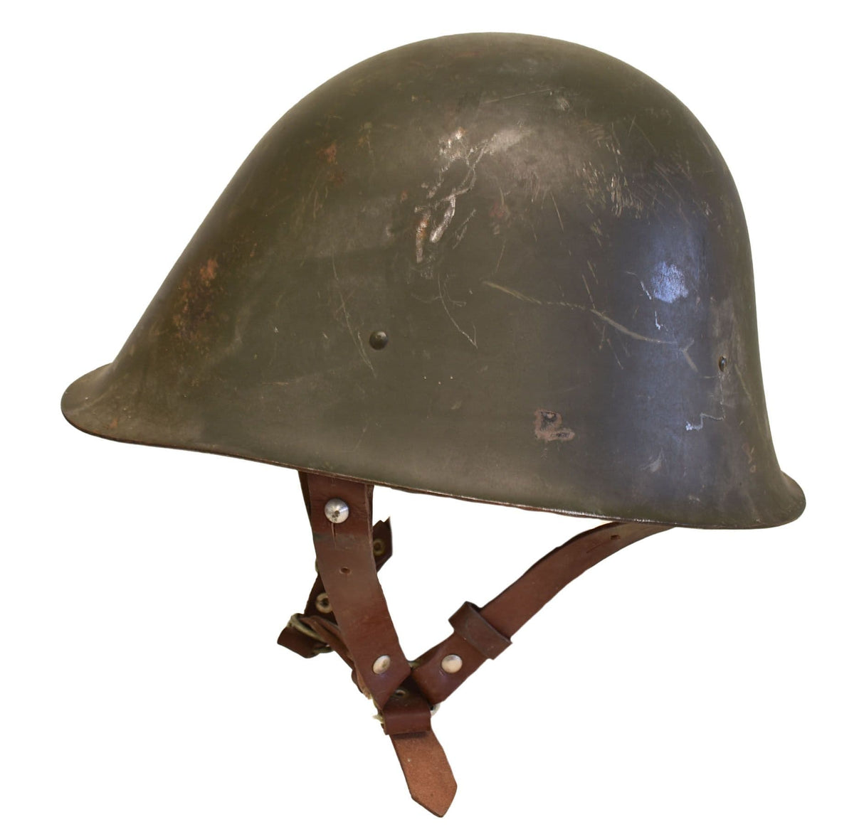 Romanian Army M73 Olive Steel Helmet