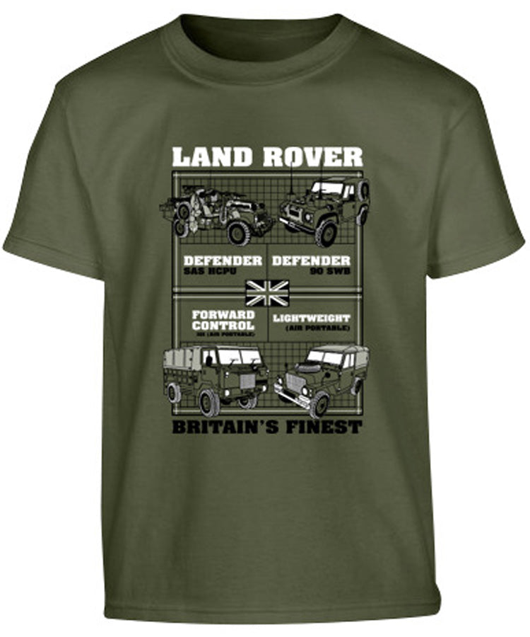 Kombat UK Kids Landrover T-shirt - Olive Green