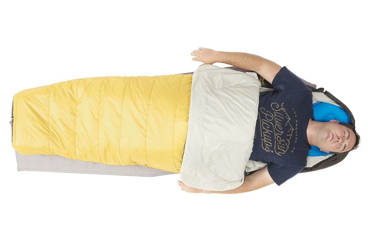 Sierra Designs Synthesis 50 Sleeping Bag- Black and Yellow