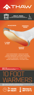 THAW ThermalSoles Disposable Foot Warmers