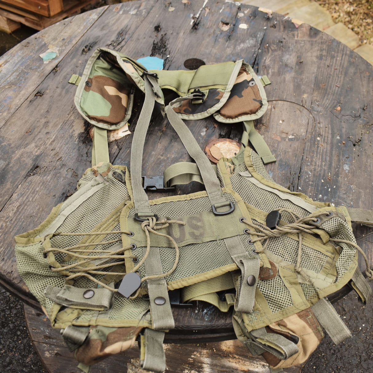 US Webbing Tactical Load Bearing DPM Vest