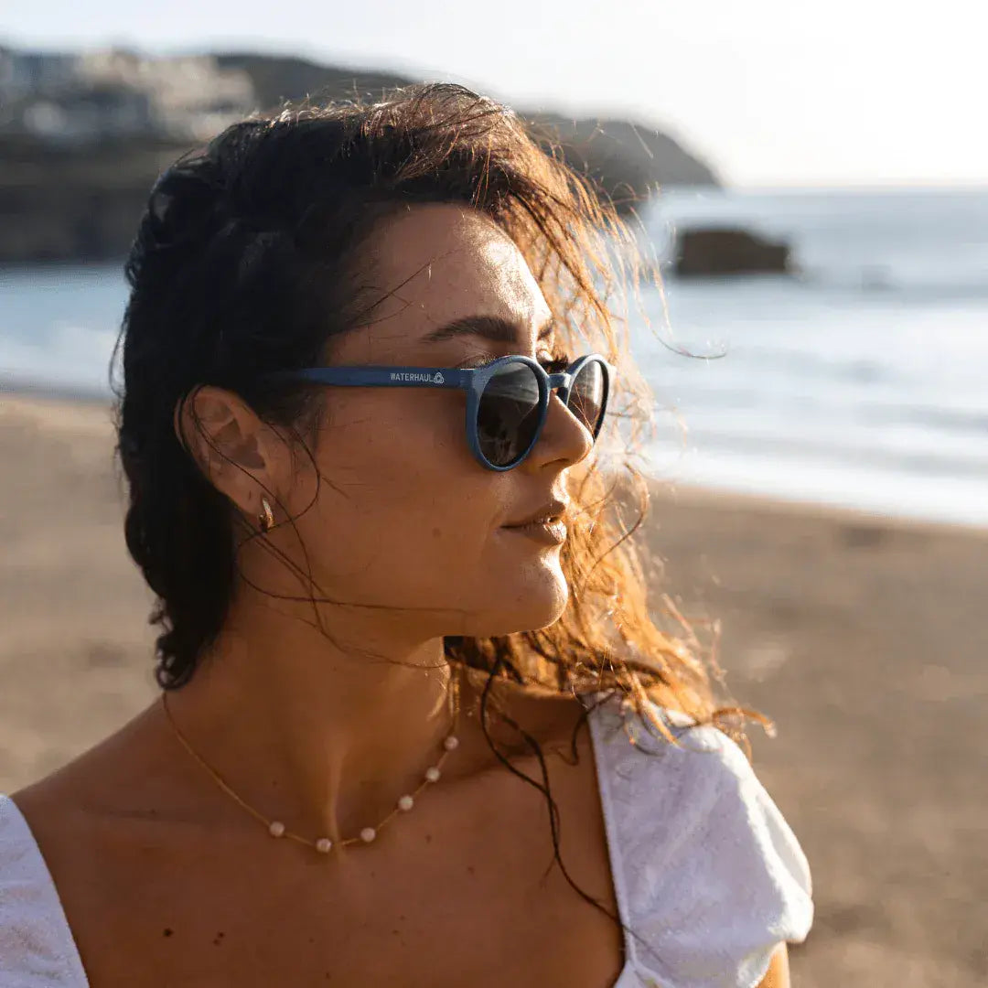 Waterhaul Harlyn Navy Recycled Sustainable Sunglasses