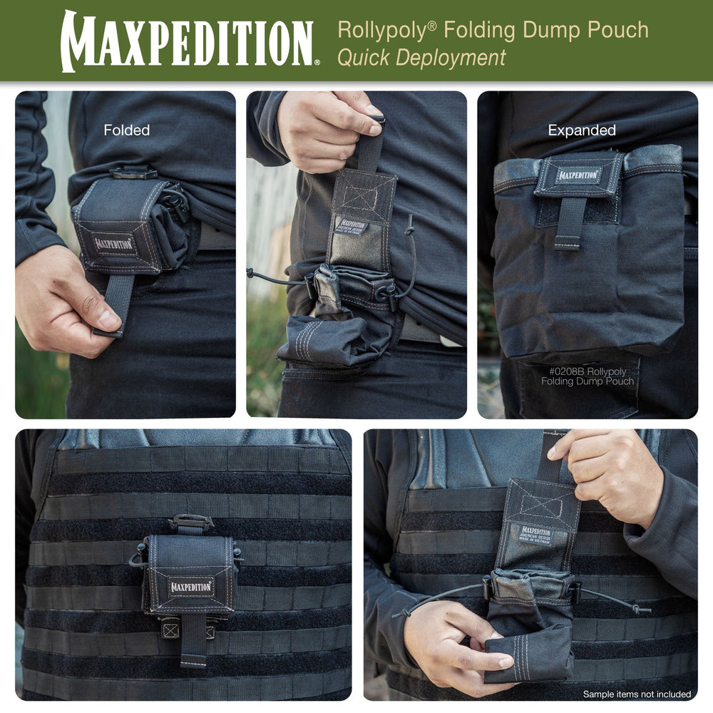 Maxpedition ROLLYPOLY Black Folding Dump Pouch
