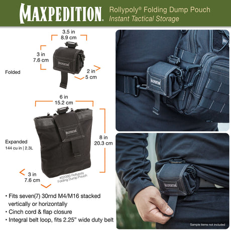Maxpedition ROLLYPOLY Wolf Grey Foliage Folding Dump Pouch