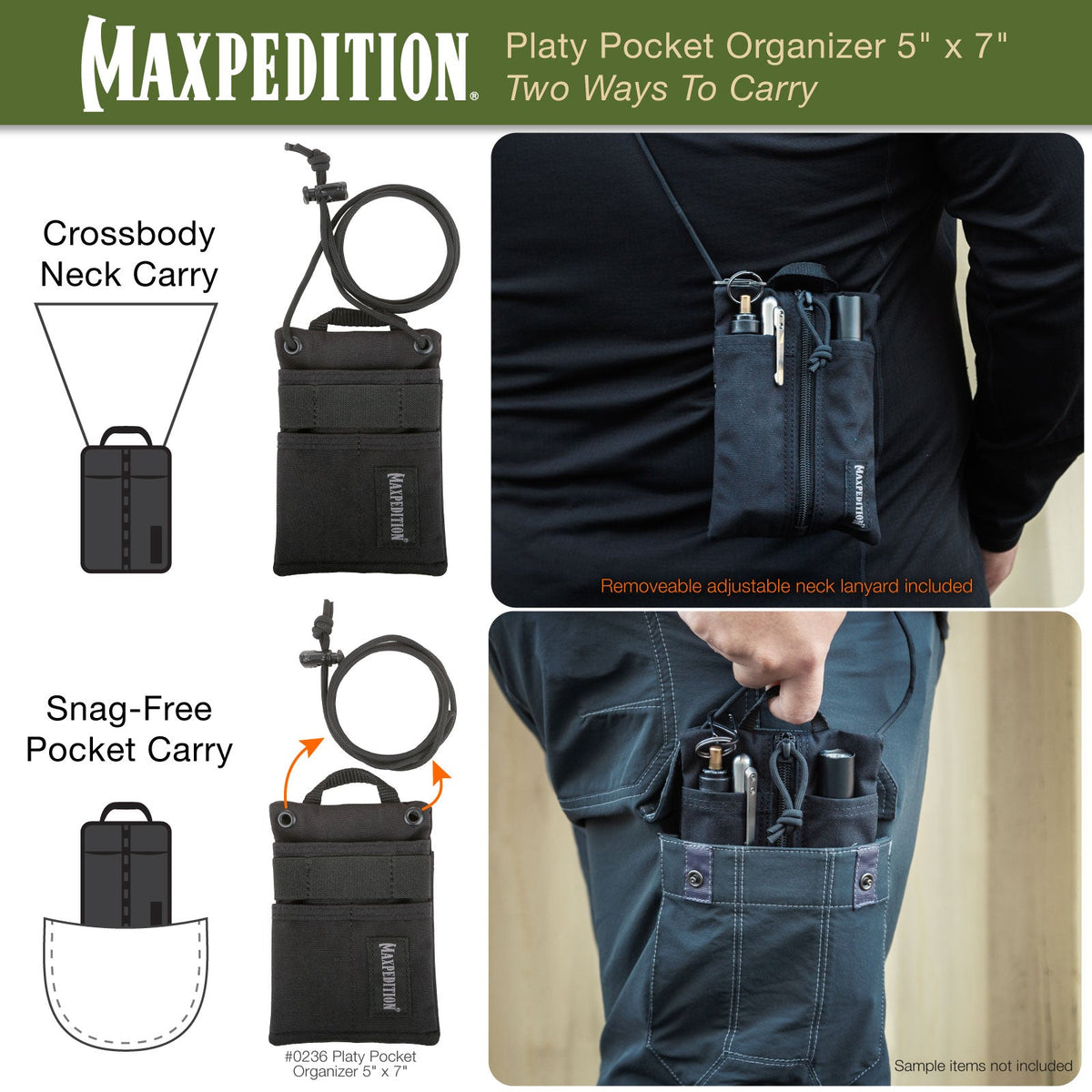 Maxpedition Platy Wolf Grey Pocket Organiser 5" x 7"