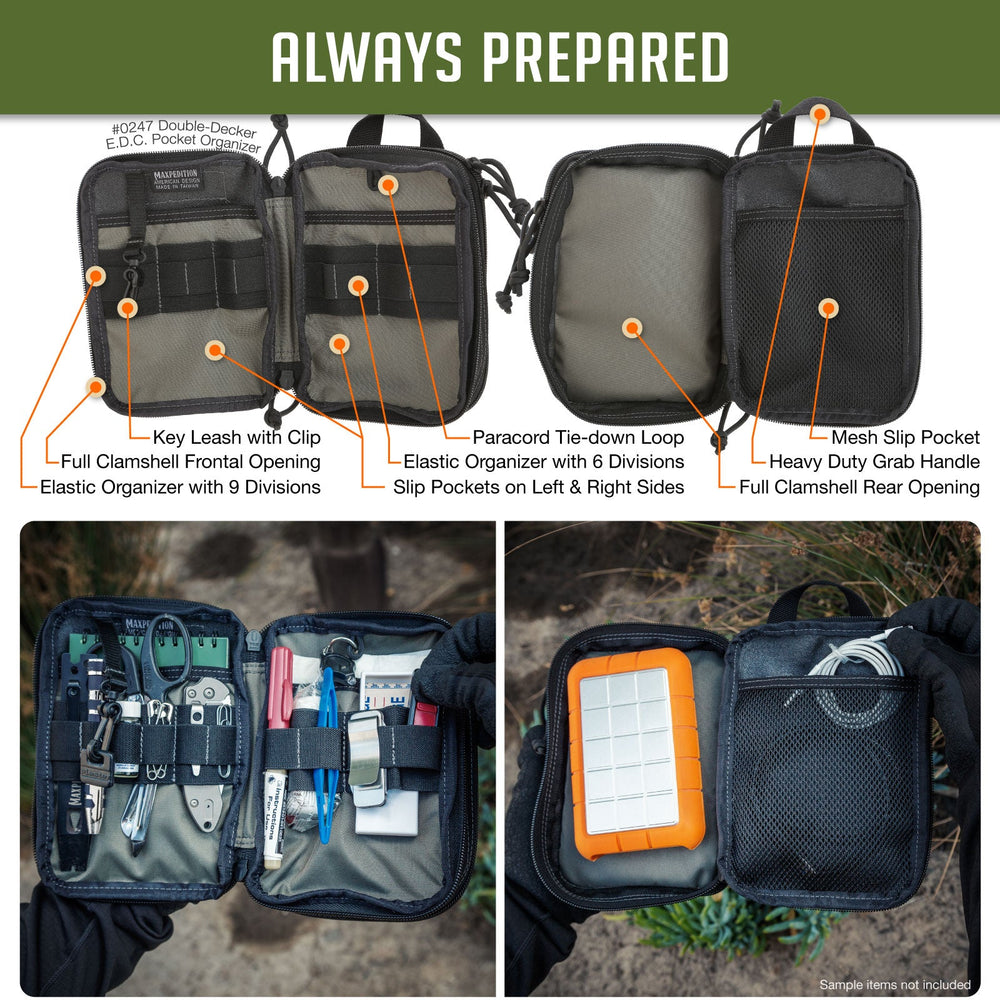 Maxpedition Double-Decker E.D.C. Black Pocket Organiser