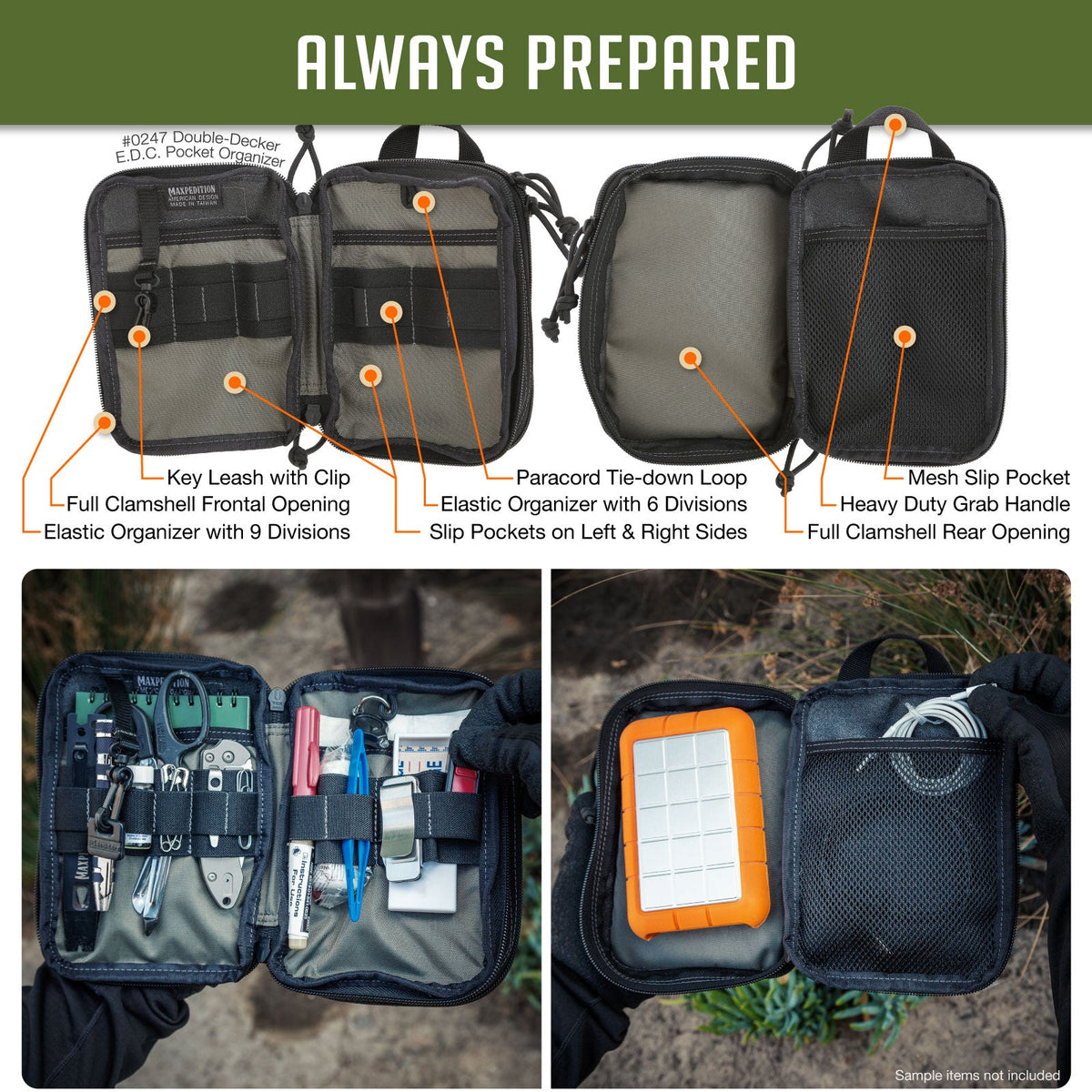 Maxpedition Double-Decker E.D.C. Black Pocket Organiser