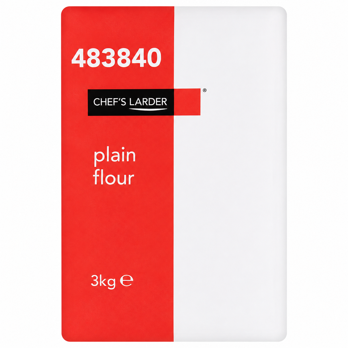 3kg Chef's Larder Plain Flour - Bulk Food Ration Storage