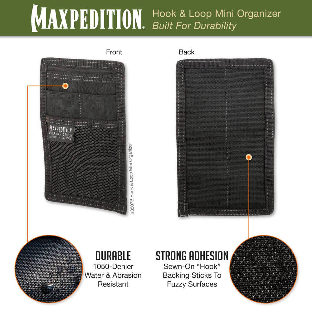 Maxpedition Hook-and-Loop Mini Black Organiser
