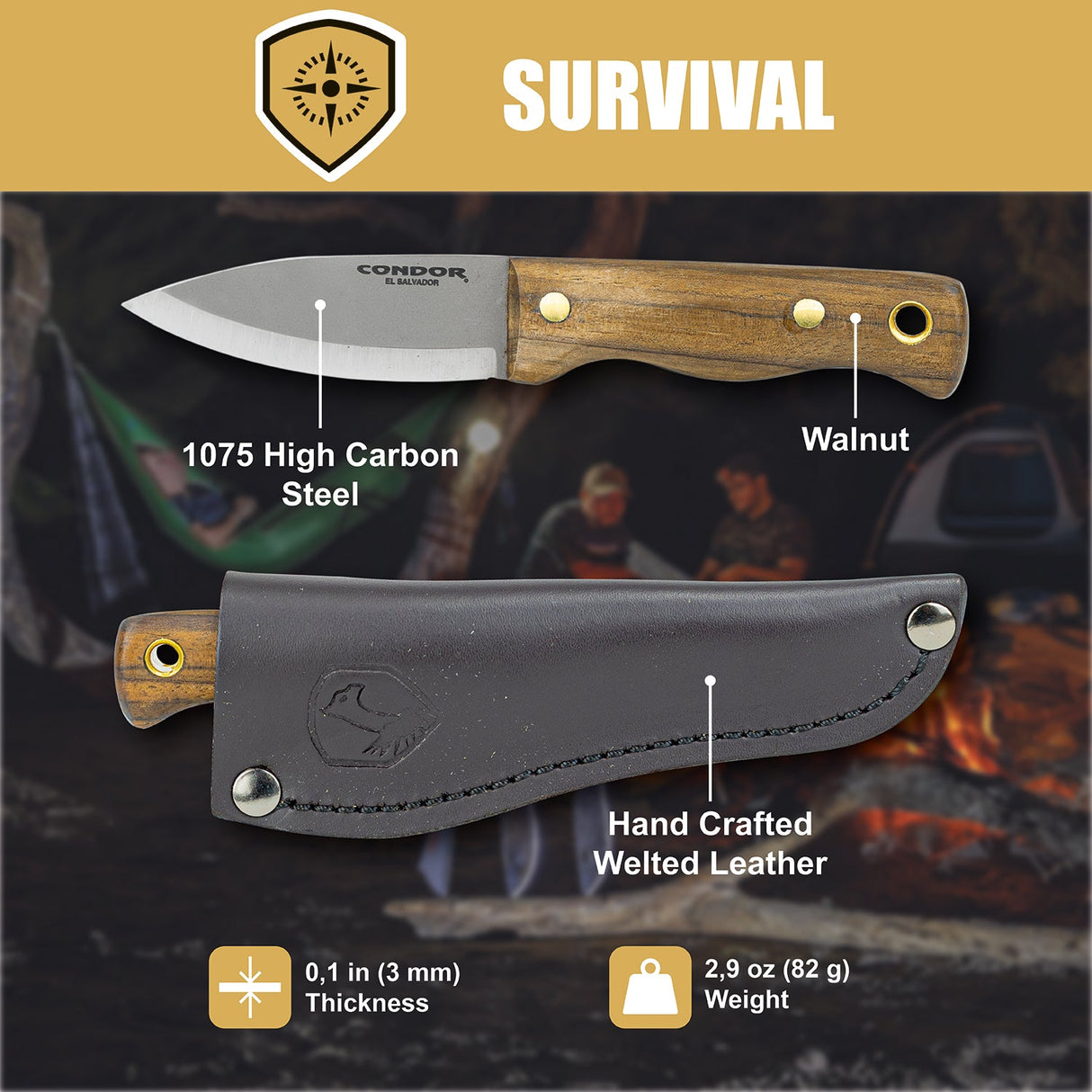 Condor Mini Bushlore Fixed Blade Knife