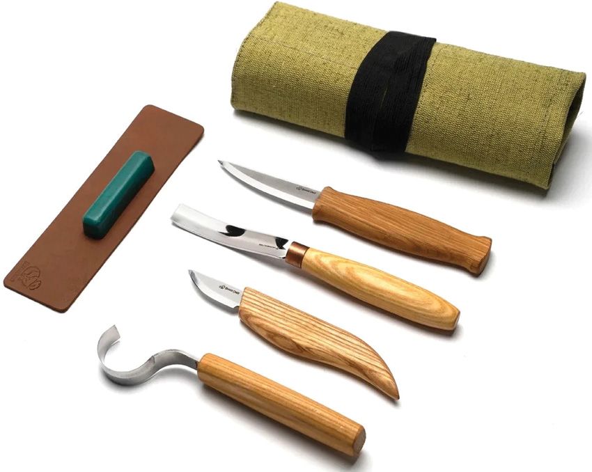 Beavercraft Spoon and Kuksa Carving Set in Tool Roll