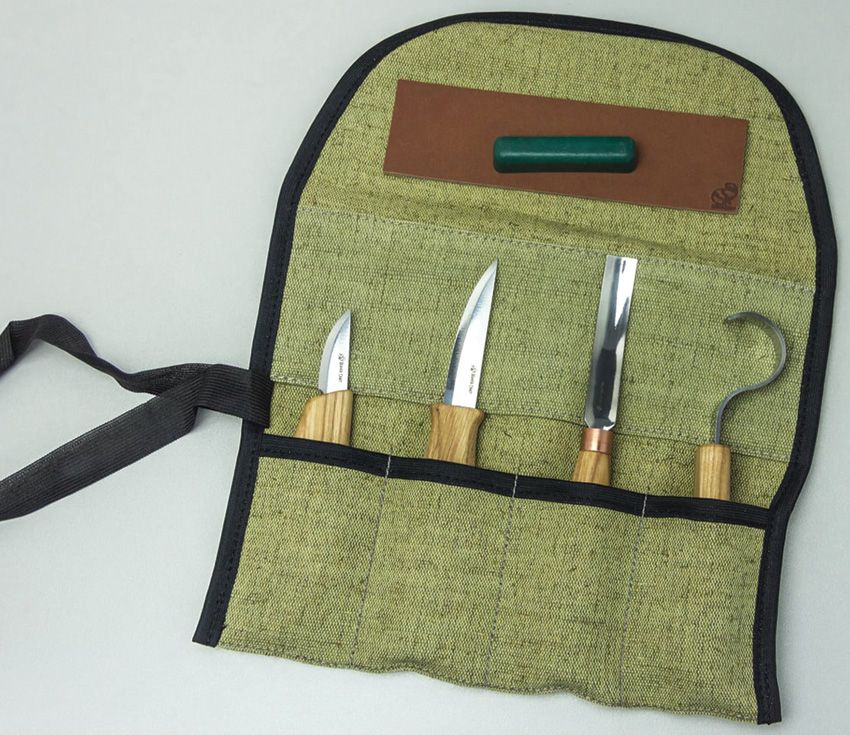 Beavercraft Spoon and Kuksa Carving Set in Tool Roll