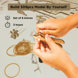 Caliber Gourmet Wood Knife Puzzle Set
