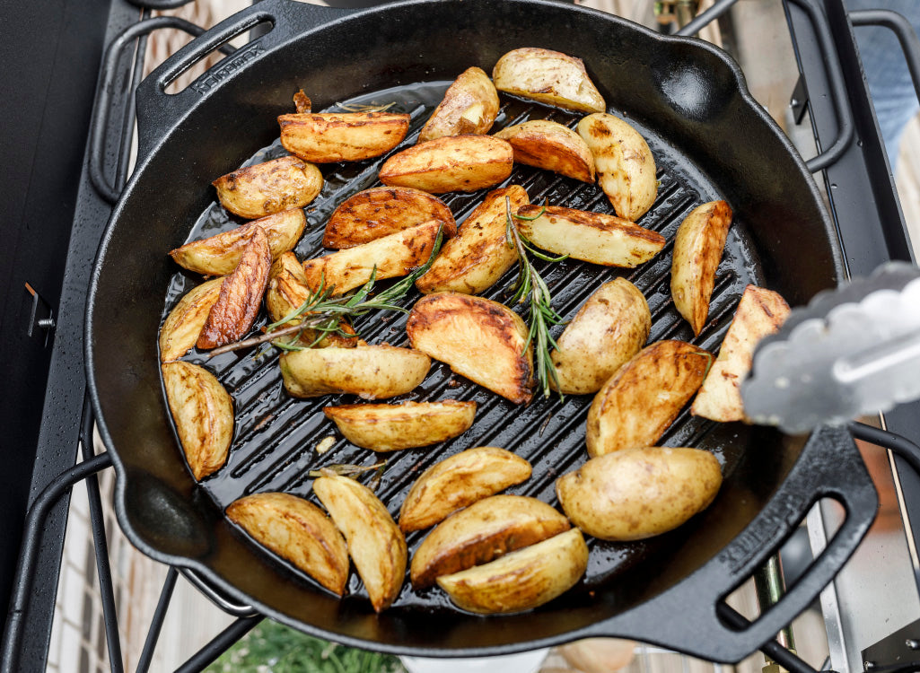 Petromax Cast Iron Grill Fire Skillet with Two Handles - 35cm
