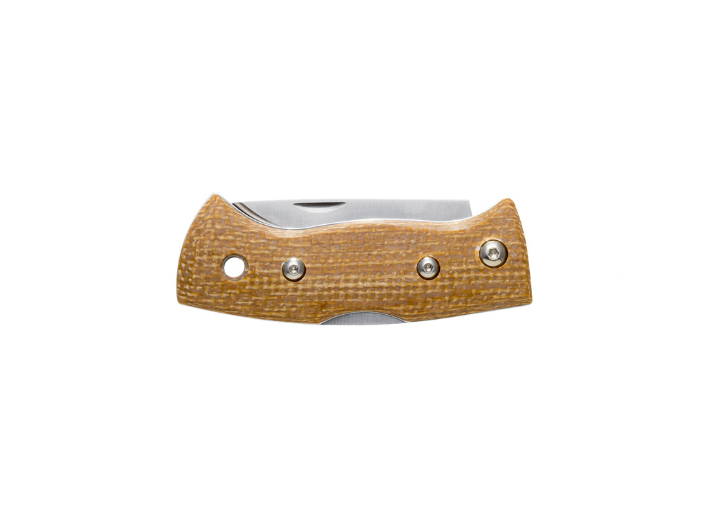 Helle Berget Folding Lock Knife - Beige Canvas