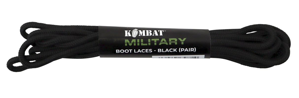 Kombat UK Boot Laces - Black (Retail Pack - pair)