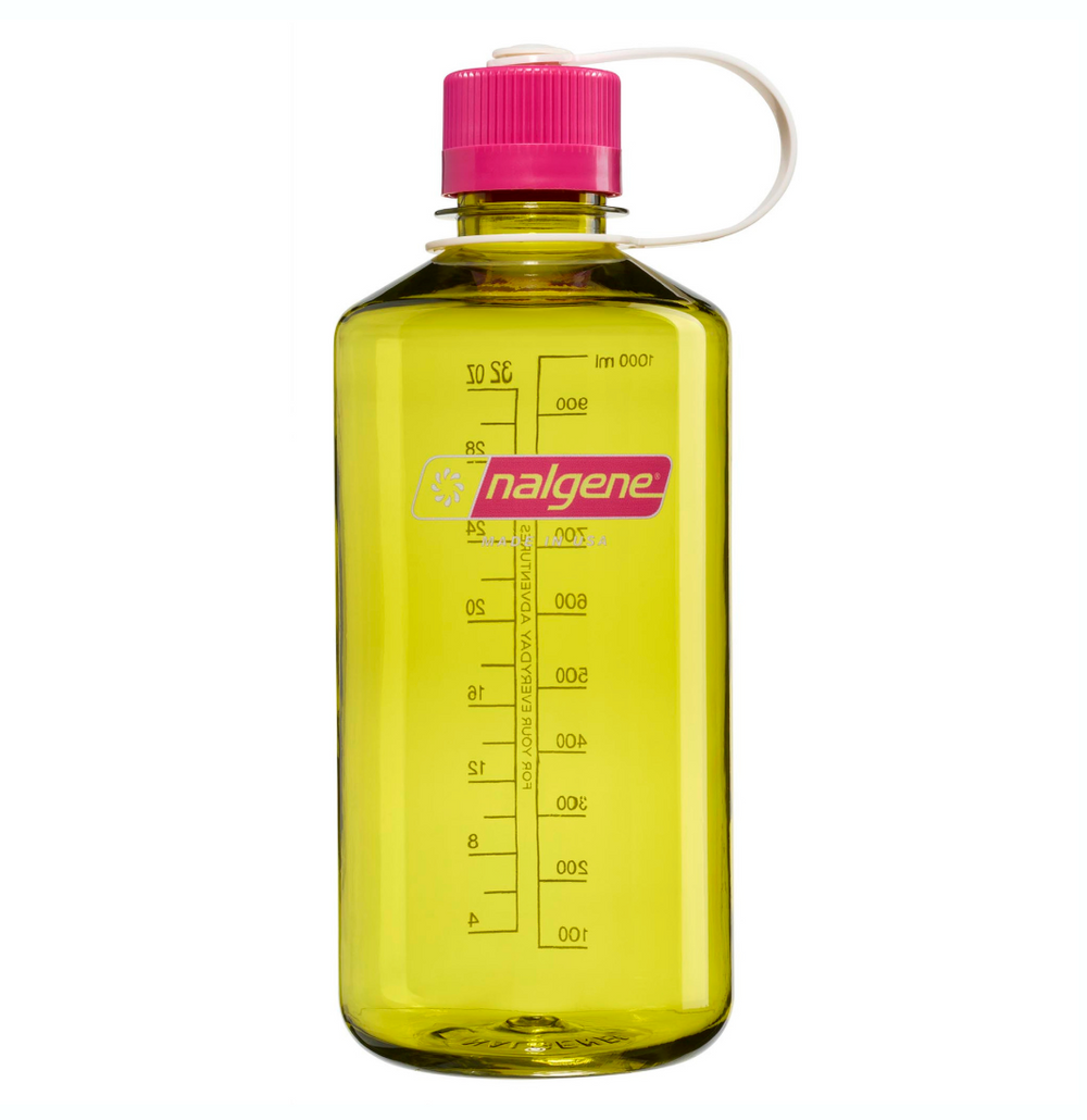 Nalgene 32oz / 1L Tritan Sustain Narrow Mouth Bottle Endive - Fuchsia Purple Cap