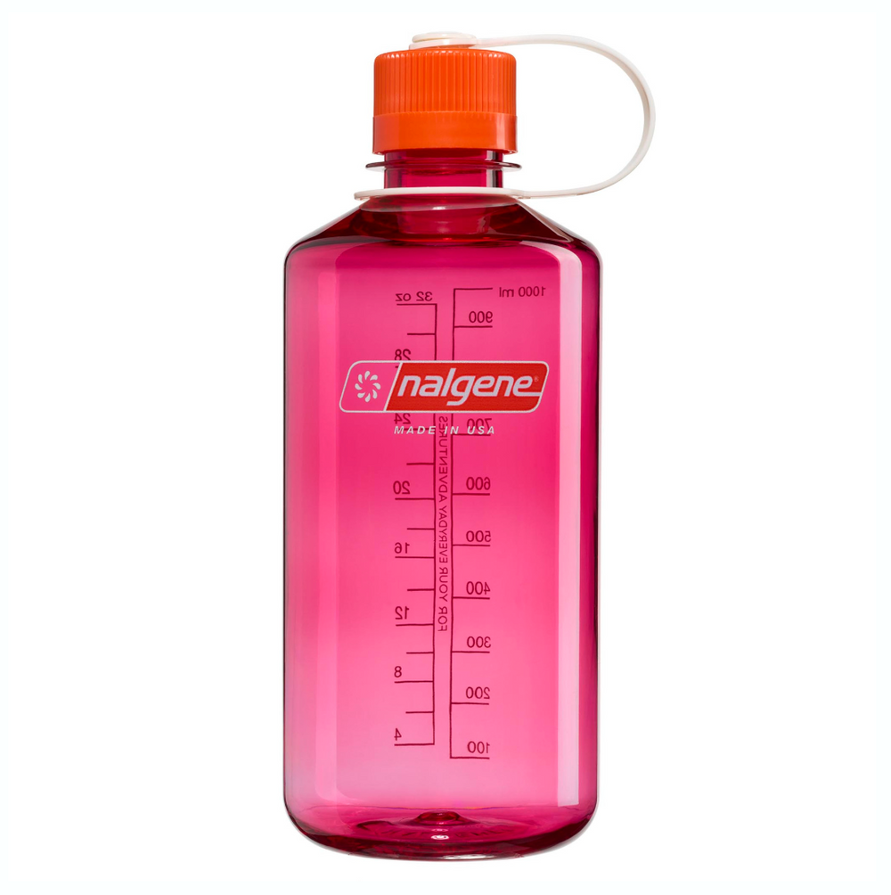 Nalgene 32oz / 1L Tritan Sustain Narrow Mouth Bottle Fuschia Purple - Flame Cap