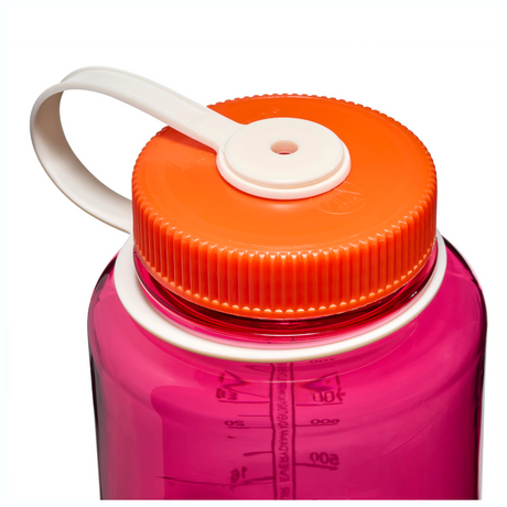 Nalgene 32oz / 1L Tritan Sustain Wide Mouth Bottle Fuschia Purple - Flame Cap