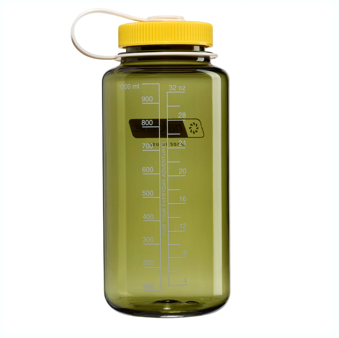 Nalgene 32oz / 1L Tritan Sustain Wide Mouth Bottle Oil Green - Freesia Cap