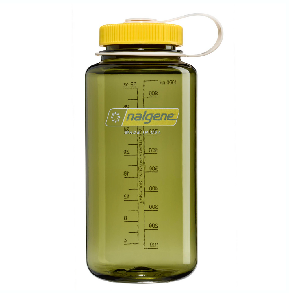 Nalgene 32oz / 1L Tritan Sustain Wide Mouth Bottle Oil Green - Freesia Cap
