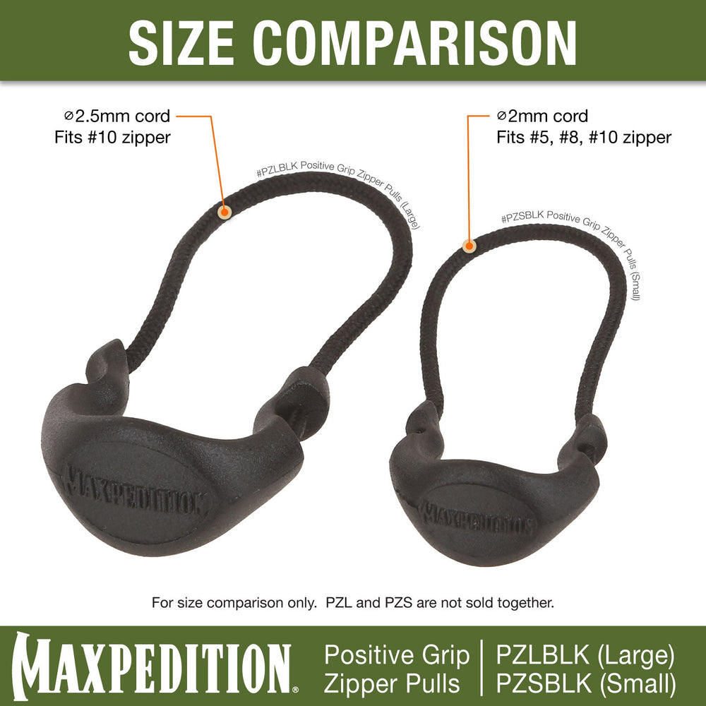 Maxpedition Large EMS PZL Positive Red Zipper Pulls Pack of 6