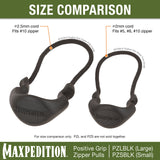 Maxpedition Large EMS PZL Positive Red Zipper Pulls Pack of 6