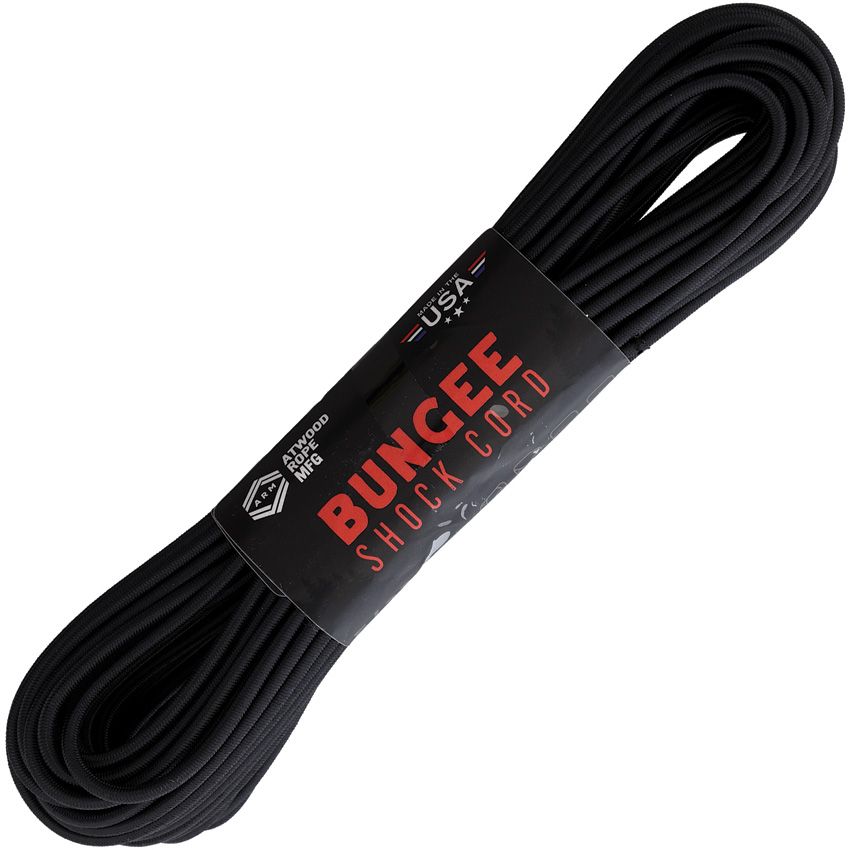 Atwood Rope MFG Bungee Shock Cord 50ft Black