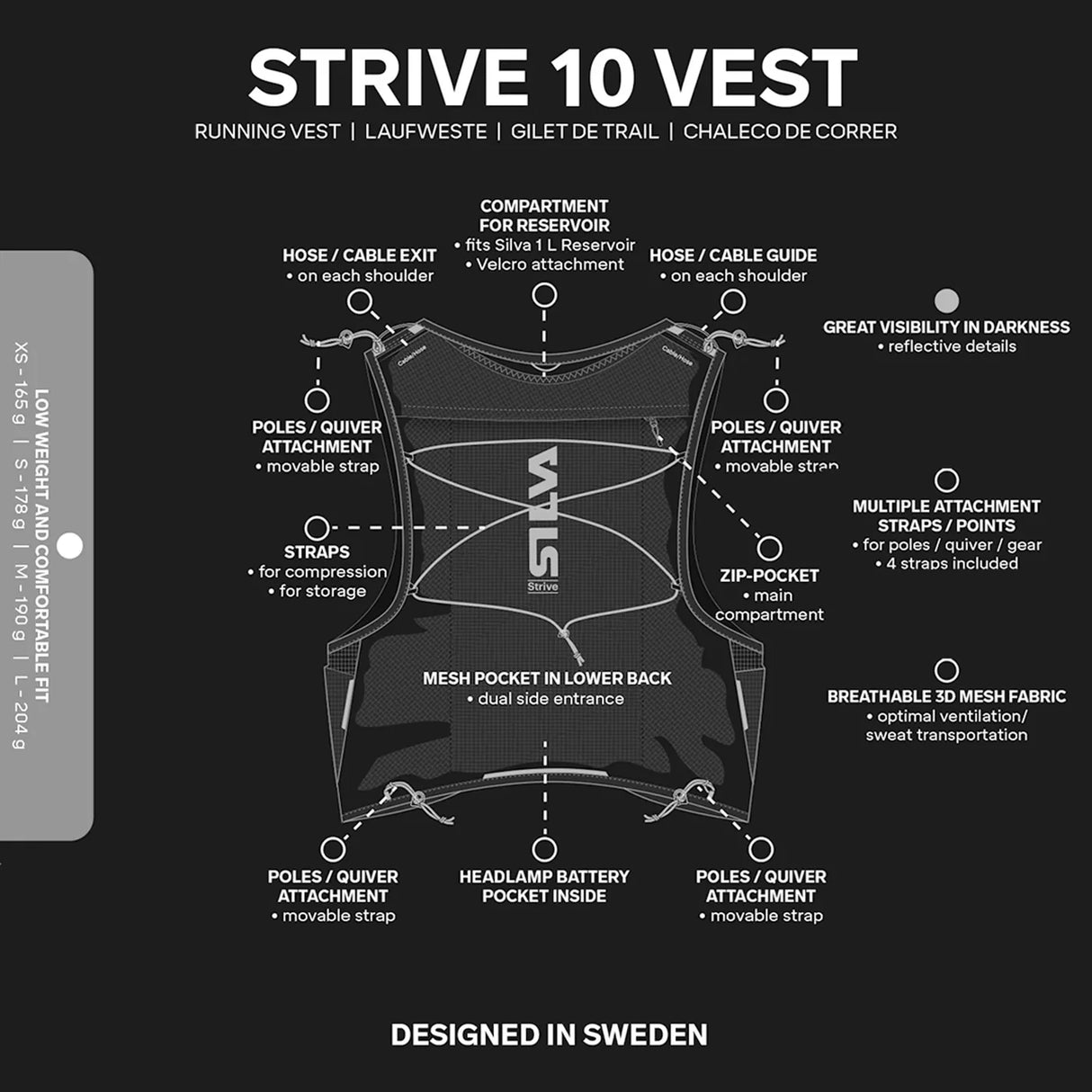 Silva Strive 10L Running Vest Black Large