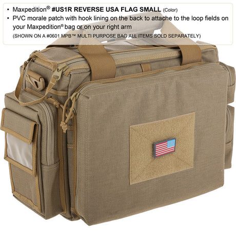 Maxpedition Reverse USA Flag Arid Patch Small