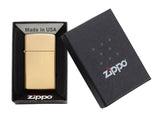 Zippo Slim High Polish Brass Lighter
