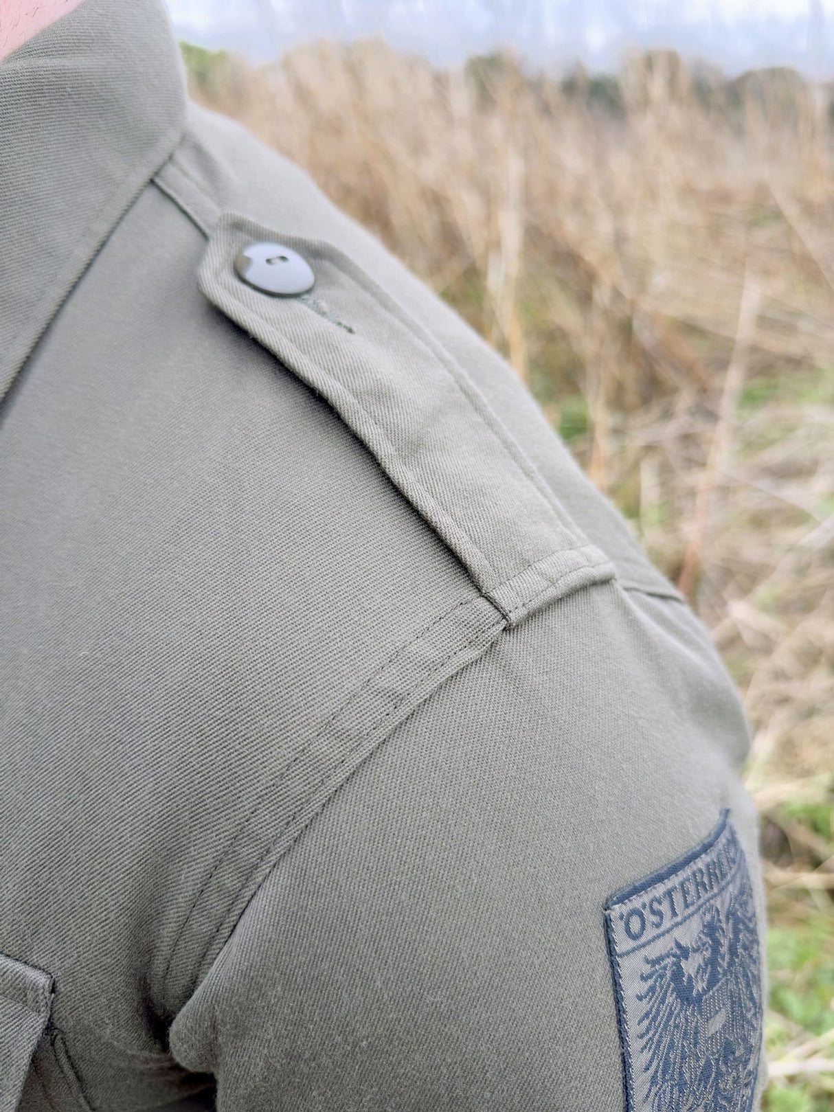 Austrian Military Heavyweight Olive Green Shirt