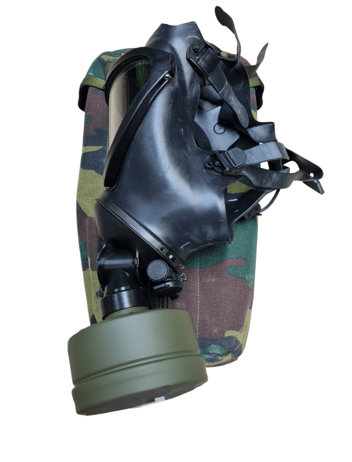 Belgium Military Bem 4 GP Gas Mask Respirator, Filter & Bag