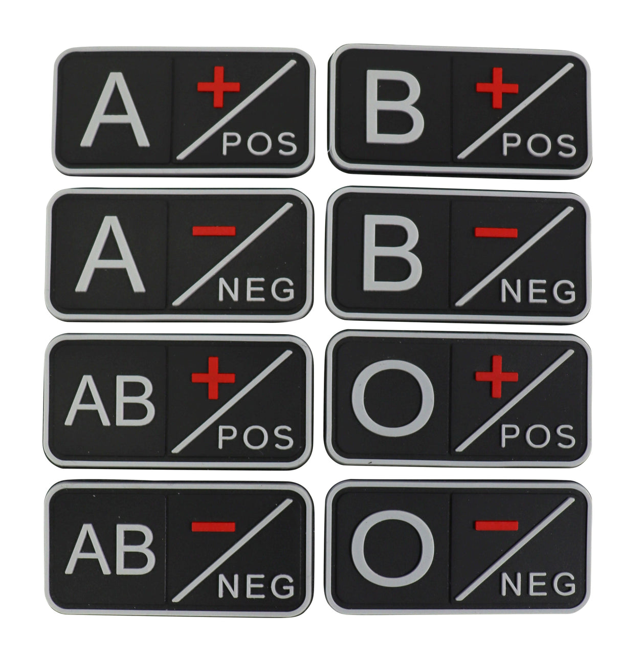 Kombat UK Tactical Blood Group Patch - Black - A+