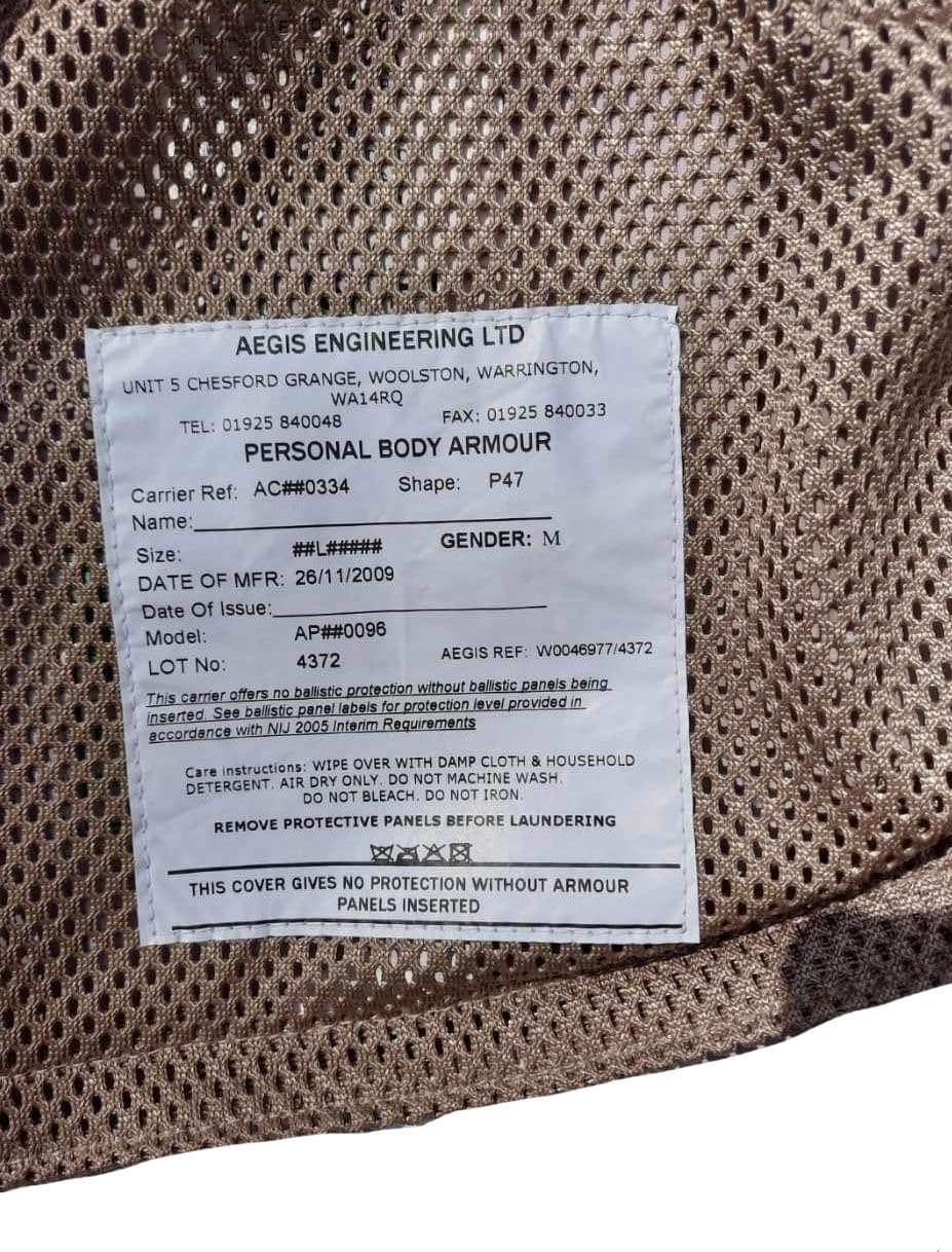 British Military Aegis Personal Body Armour  - Brand New
