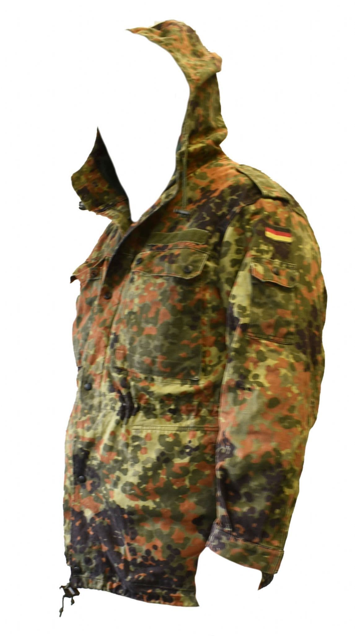 German Military Flecktarn Camouflage Parka With Hood