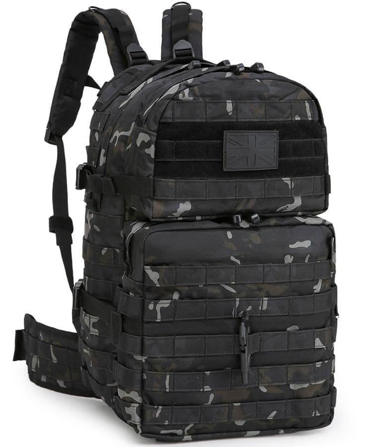 Kombat UK Medium Molle Assault Pack - 40 Litre Capacity, BTP Black