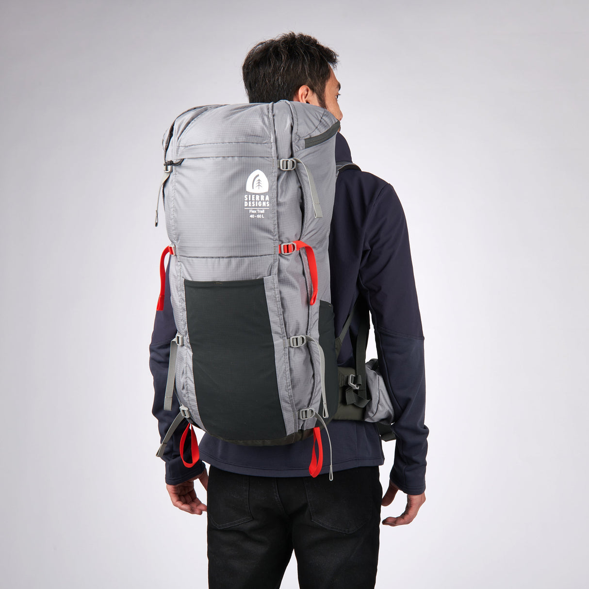 Sierra Designs Flex Trail 40L-60L Backpack Bag - Wild Dove/Peat