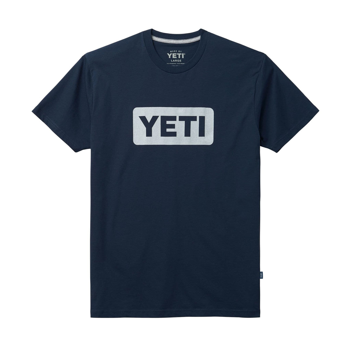 YETI Logo Badge Premium Short Sleeve T-Shirt - Navy / White