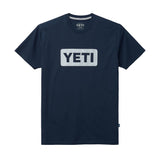 YETI Logo Badge Premium Short Sleeve T-Shirt - Navy / White